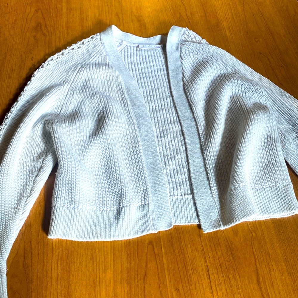 Children’s place white knitted cardigan